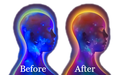 Before and After of an aura