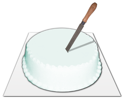 file in cake