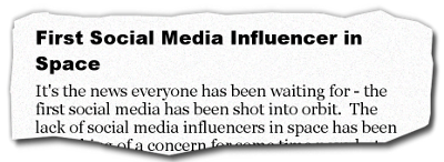 First Social Medial Influencer in Space