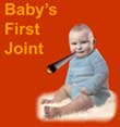 Baby smoking joint